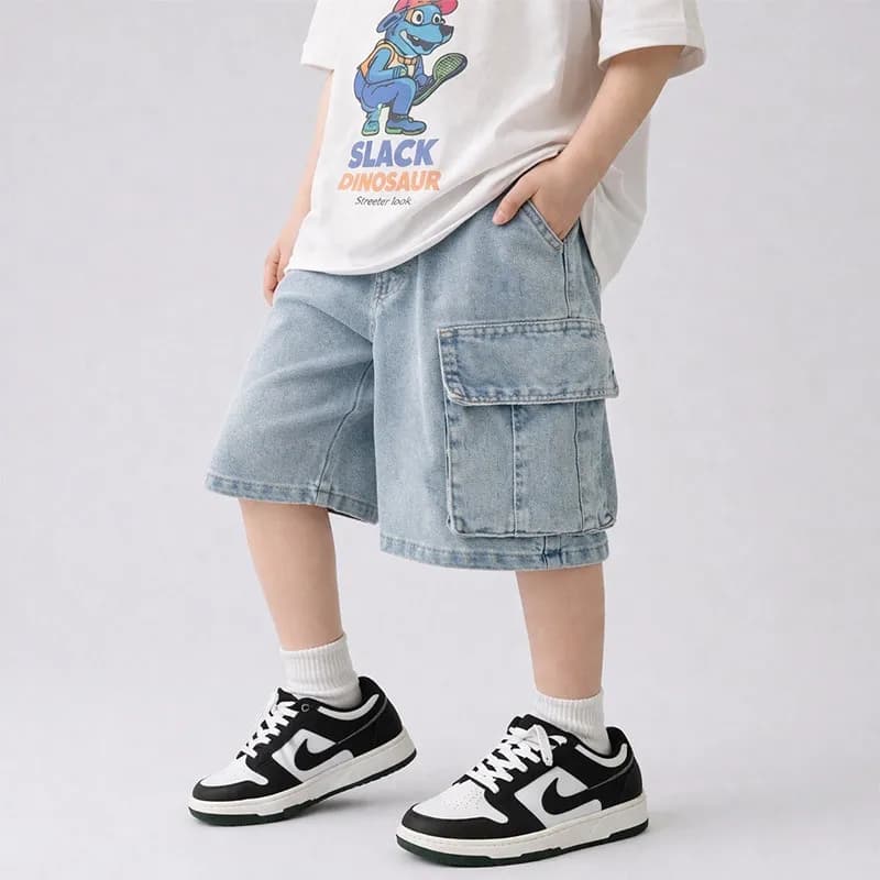 UNITIM Pantaloncini Estivi per Bambini e Ragazzi 4-14 Anni, Vita Elastica, Gamba Larga, Collezione 2026