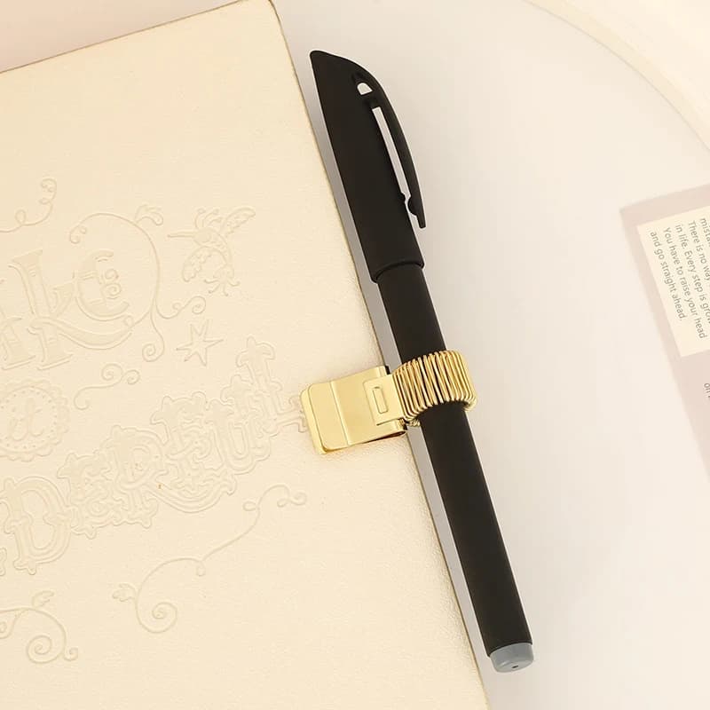 Metal Notebook Fastener Gold Tone Coil Clip for Journals Study Planners