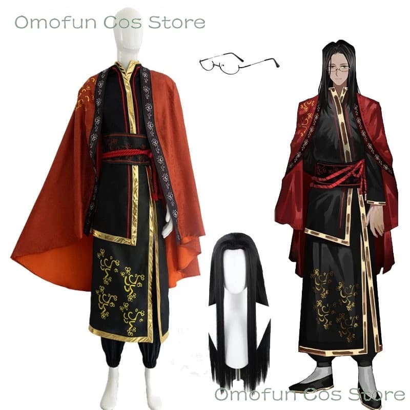 Limbus Company Wei Gioco Cosplay Costume Parrucca Occhiali Servizio di Jia Xichun Vestito Uniforme Halloween Unisex Natale Gioco di ruolo