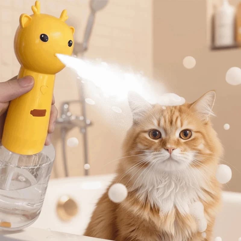 Schiumatore Elettrico per Bagno Animali Domestici, Macchina Automatica per Shampoo Cani e Gatti, Strumento Intelligente per la Pulizia con Schiuma, Ricaricabile USB