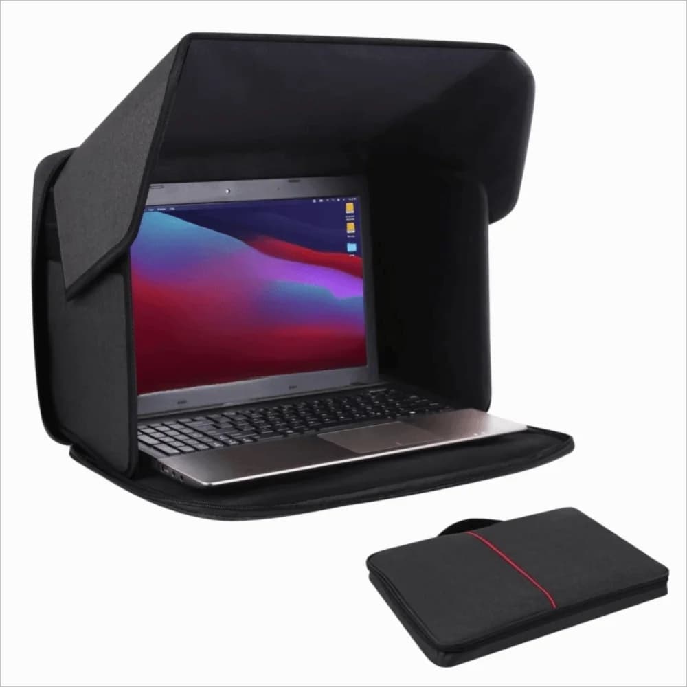 Nuovo parasole per laptop pieghevole Cappuccio per schermo privacy portatile da 12-16 pollici Scudo antiriflesso per laptop multifunzionale che lavora all'esterno