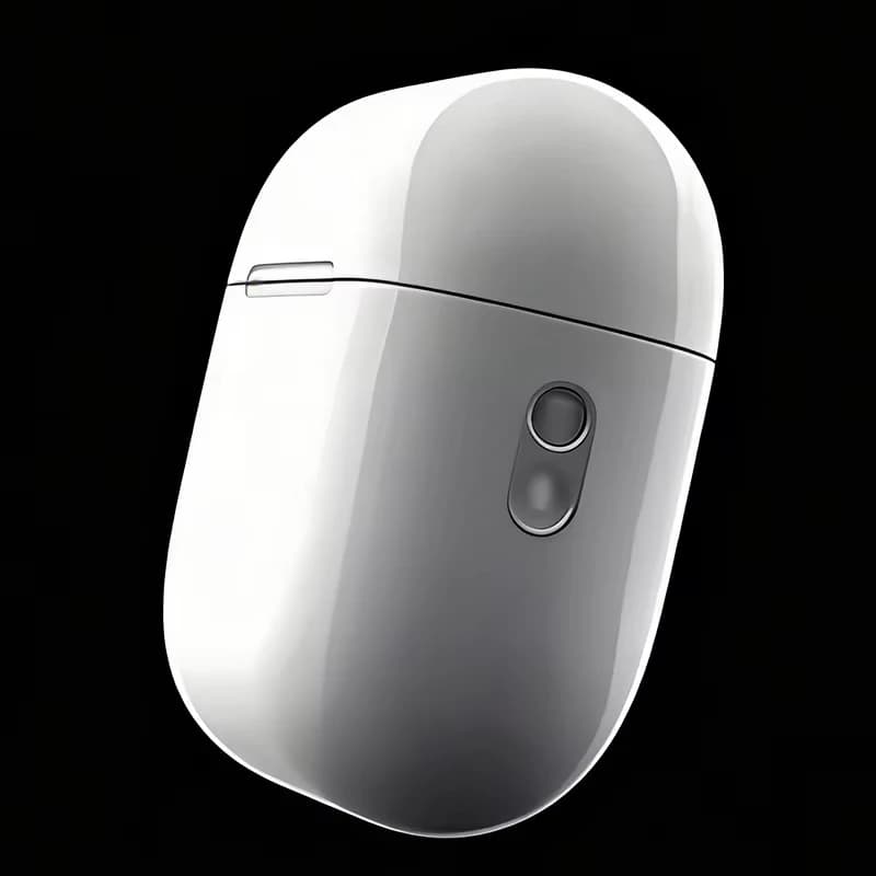 AT2 wireless headphones with noise cancellation, in-ear type, equipped with charging case, high fidelity stereo audio.