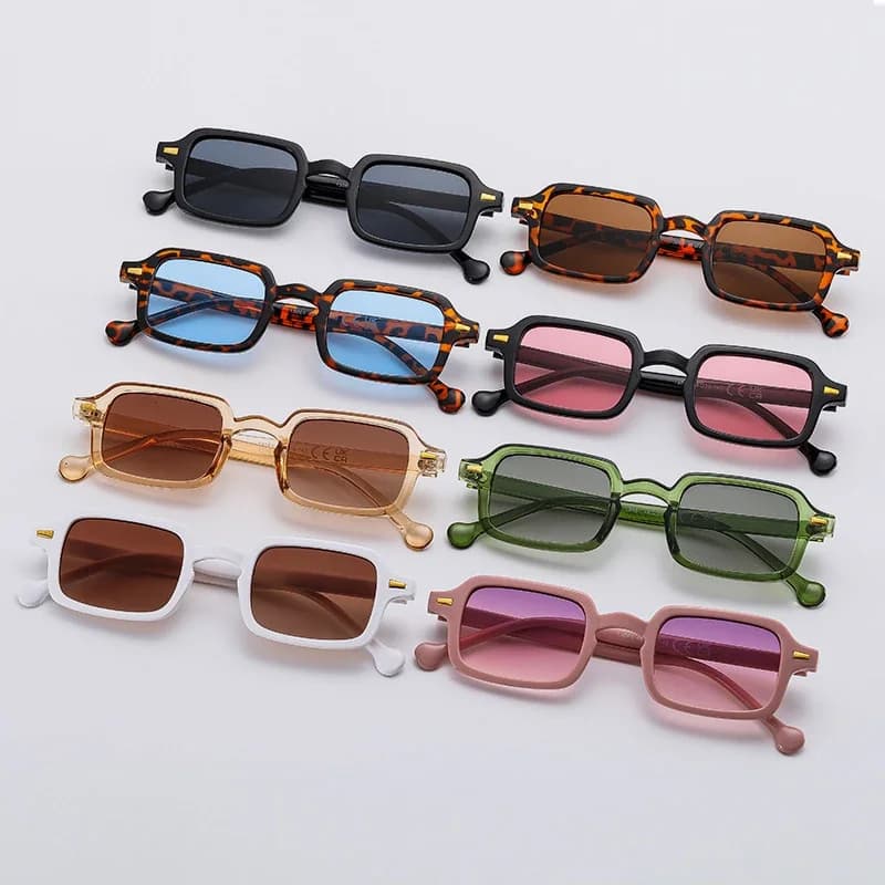 Luxurious RecSunglasses Women Oval Vintage Brand Designer Square Sun Glasses Men Shades Female Eyewear Sunglasses