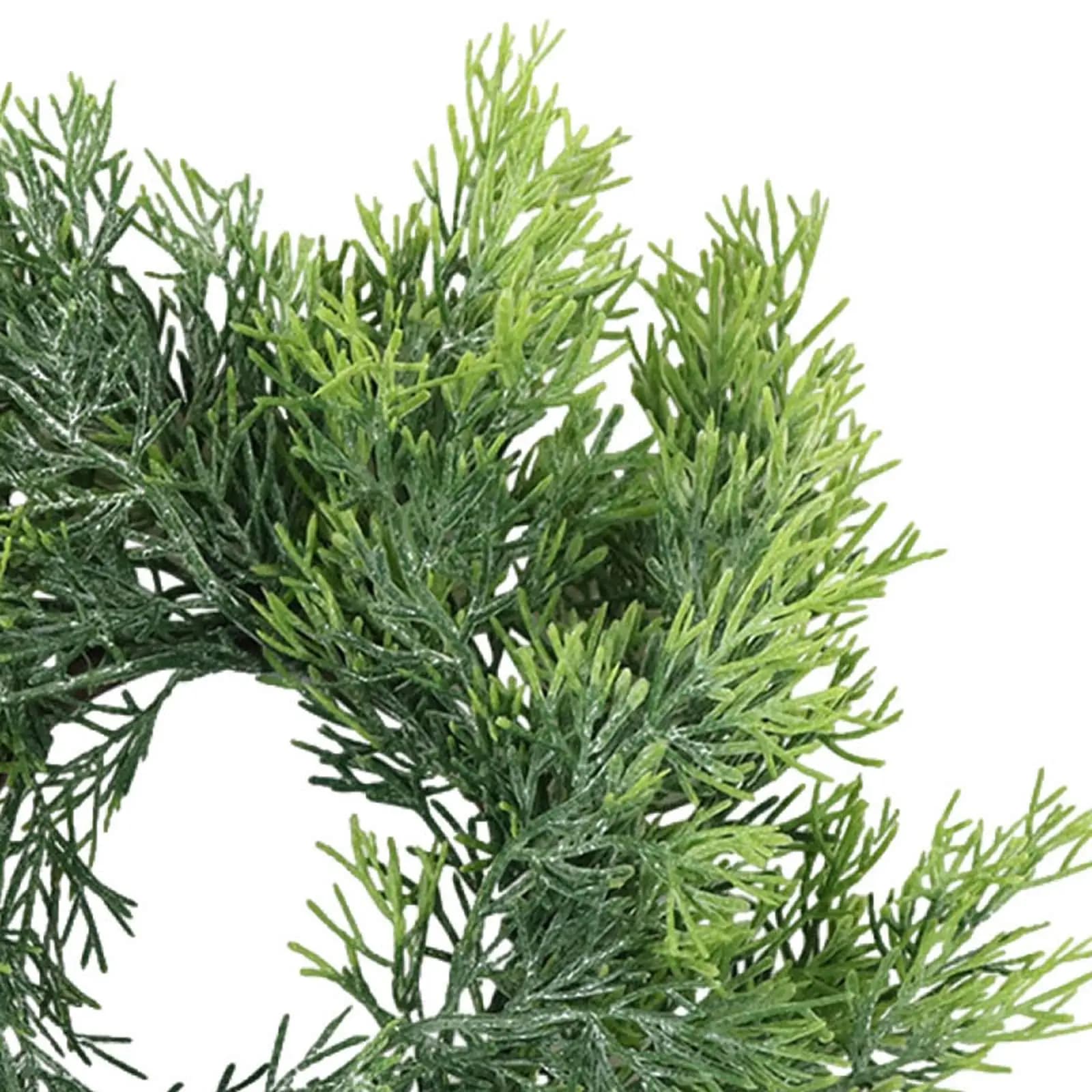 Artificial Garland Christmas Candle Ring Desktop Ornament Small Tea Light Holder for Home Kitchen Wedding Decor