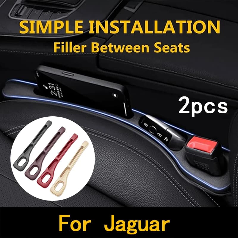 2 pezzi per Jaguar XSF XF XE XJ XK XEL XFL XJL XJ6 XJS XKR XFR F-Type F-Pace seggiolino auto Gap Filler tra accessori per fessure del sedile
