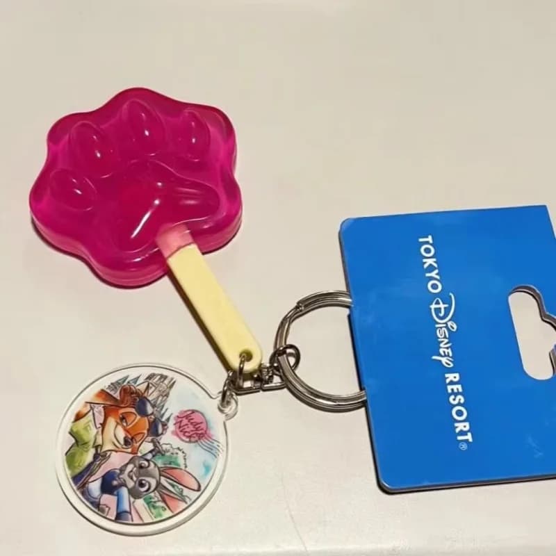 Portachiavi a forma di zampa di gatto Kawaii Anime, ghiacciolo, Zootopia, cartone animato, decorazione creativa per cerniere, accessori, giocattolo per ragazzi e ragazze, regalo di compleanno