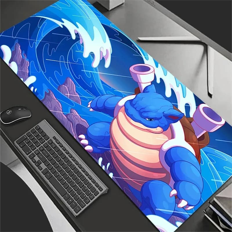 Tappetino per mouse grande per PC, computer, giocatori, stampa HD Kawaii, accessori da gioco, tappetino per mouse P-Pokemons Squirtle, tappetino per tastiera, tappeto da scrivania, tappeto da tavolo