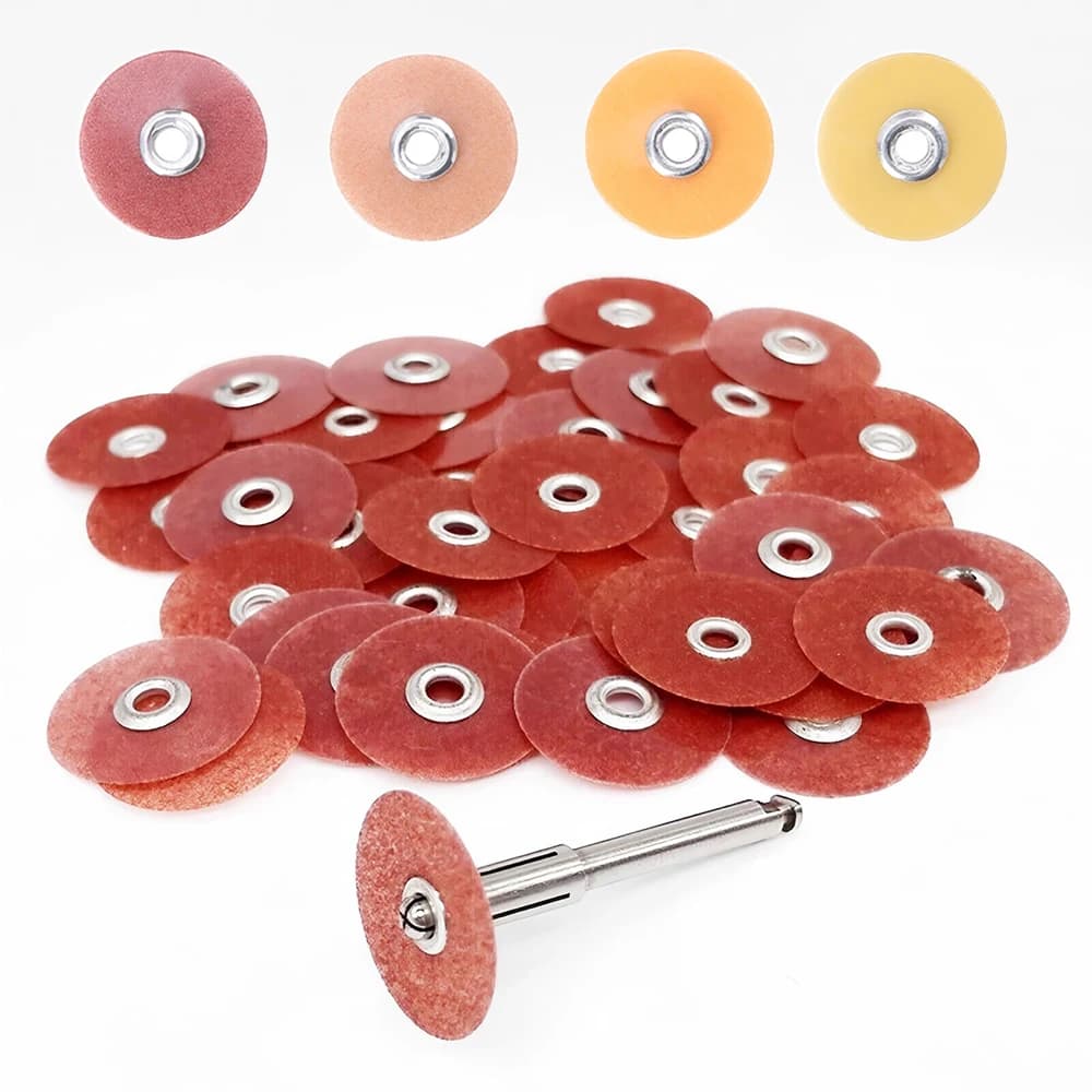 50Pcs/Bag Dental Finishing and Polishing Discs Composites Ceramics and Glass Ionomer Restorations Autoclavable Dental Material