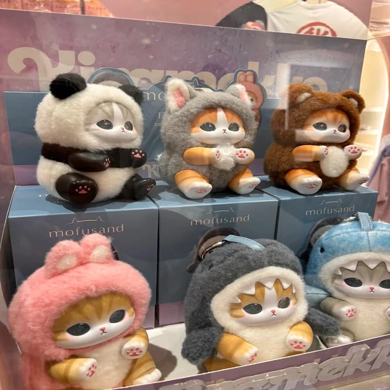 Mofusand Vinyl Series Blind Box Toys - Giocattolo con ciondolo gatto squalo a sorpresa Regalo unico per bambini Compleanno Ragazze Ornamenti da collezione