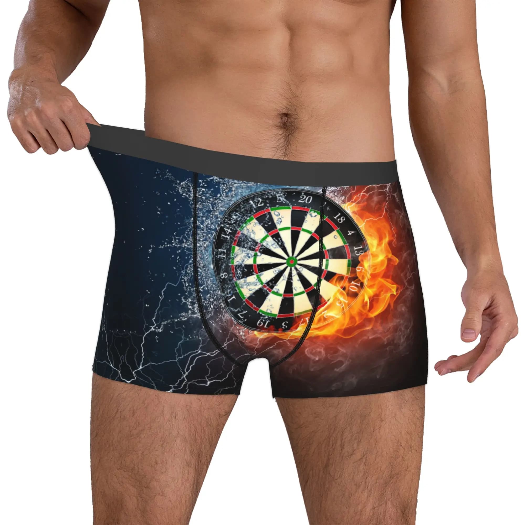 Darts Board Boxers Shorts Mens Arrow Archery Target Darts Board Briefs Underwear Funny Underpants