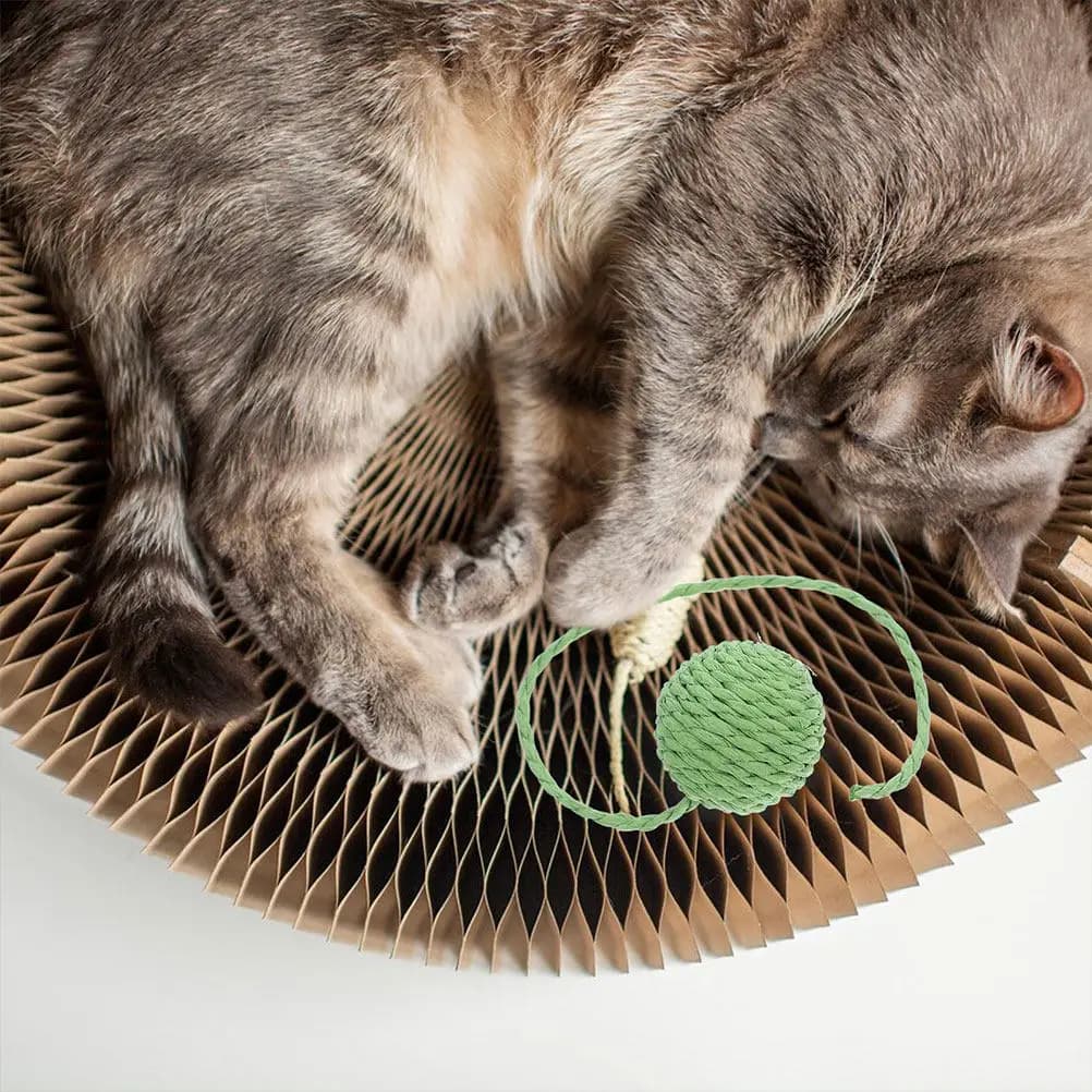2Pcs Sisal Cat Scratch Ball with Tail Replacement Set for Cat Trees Climbing Frames Indoor Feline Claw Maintenance Accessory