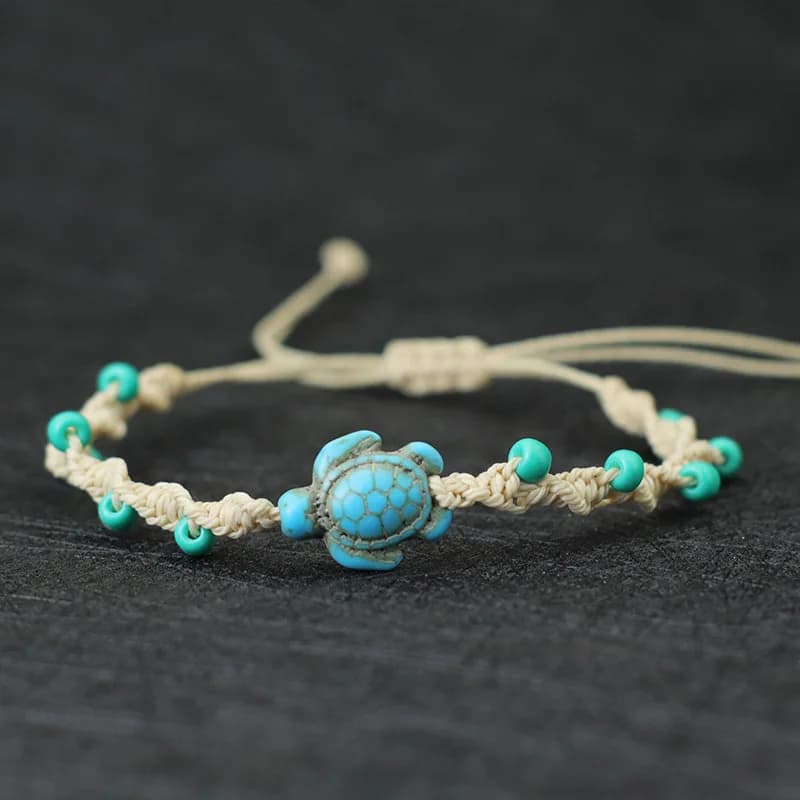 Nuovo braccialetto da uomo tartaruga animale marino braccialetto regolabile bohemien spiaggia estiva sport all'aria aperta accessori per gioielli per il tempo libero Hombre