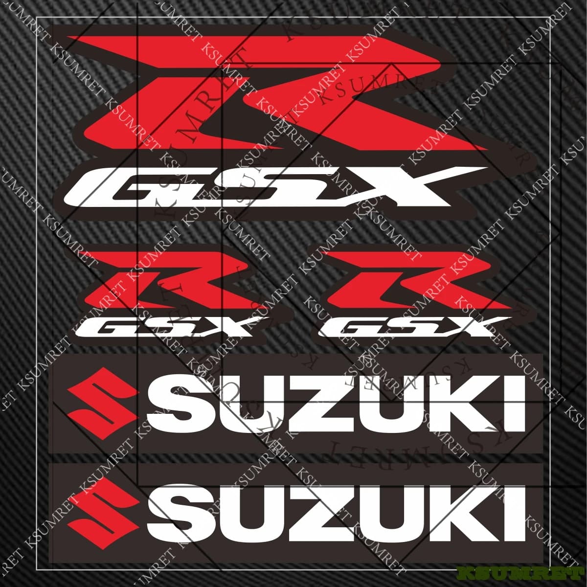 Adesivi per Moto Suzuki GSXR, Decalcomanie per Casco GSXR 600 750 1000