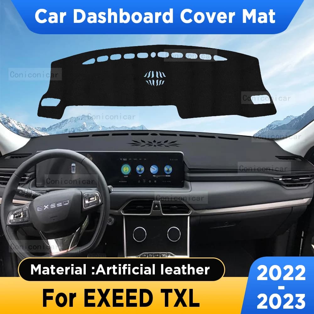 Cover Mat for EXEED TXL 2022 2023, Solar Protection, Artificial Leather Bearing, Panel Mat, Auto Accessories