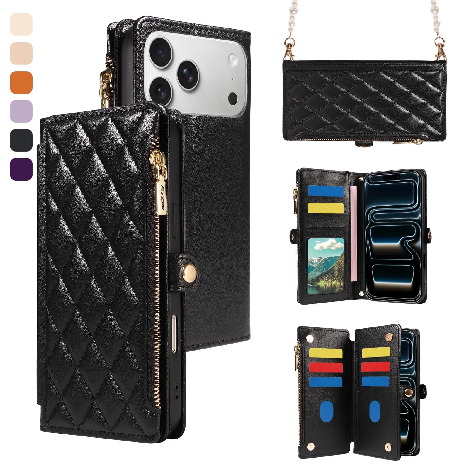 PU Leather Phone Case for Xiaomi 11T Pro 11 Lite 12 12X 12S 12T Pro with Magnetic Closure Strap Lanyard Wallet Phone Cover