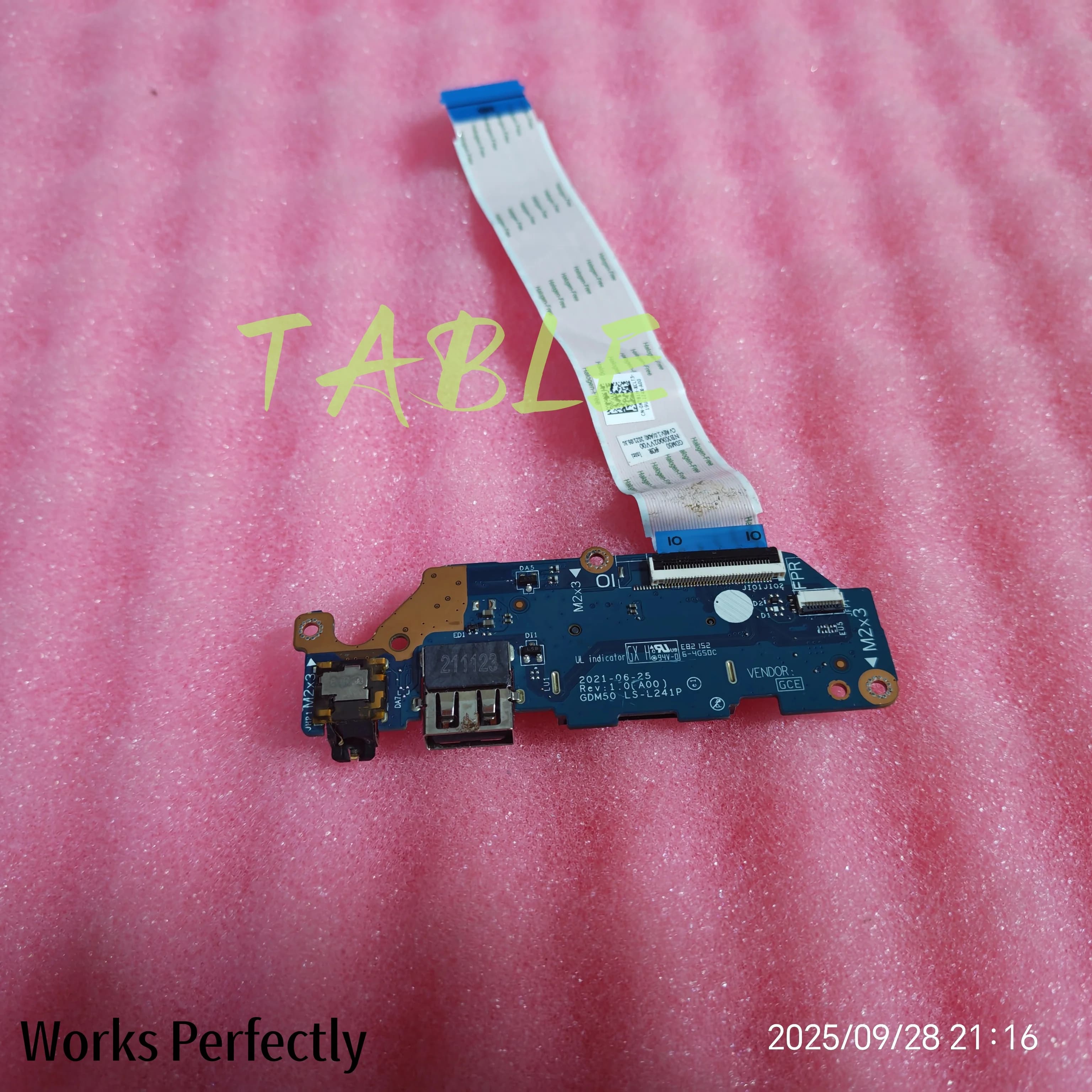 Original For Dell Inspiron 3510 3511 3515 USB Audio Card Power Button Switch With Laptop Accessories Cable GDM50 LS-L241P