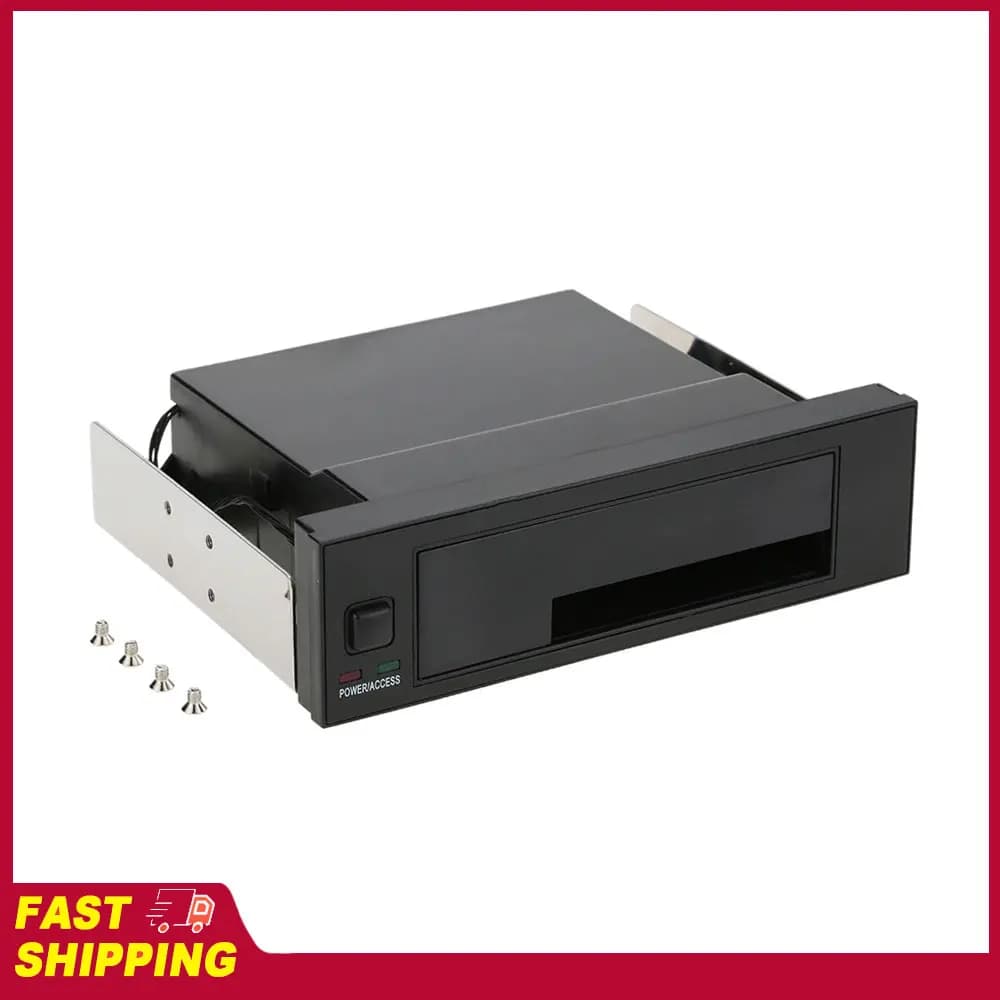 Supporto per indicatori luminosi, hot-swap, custodia mobile interna a singolo alloggiamento con LED per HDD/SSD SATA da 2,5/3,5 pollici, compatibile con PC con alloggiamento da 5,25''.