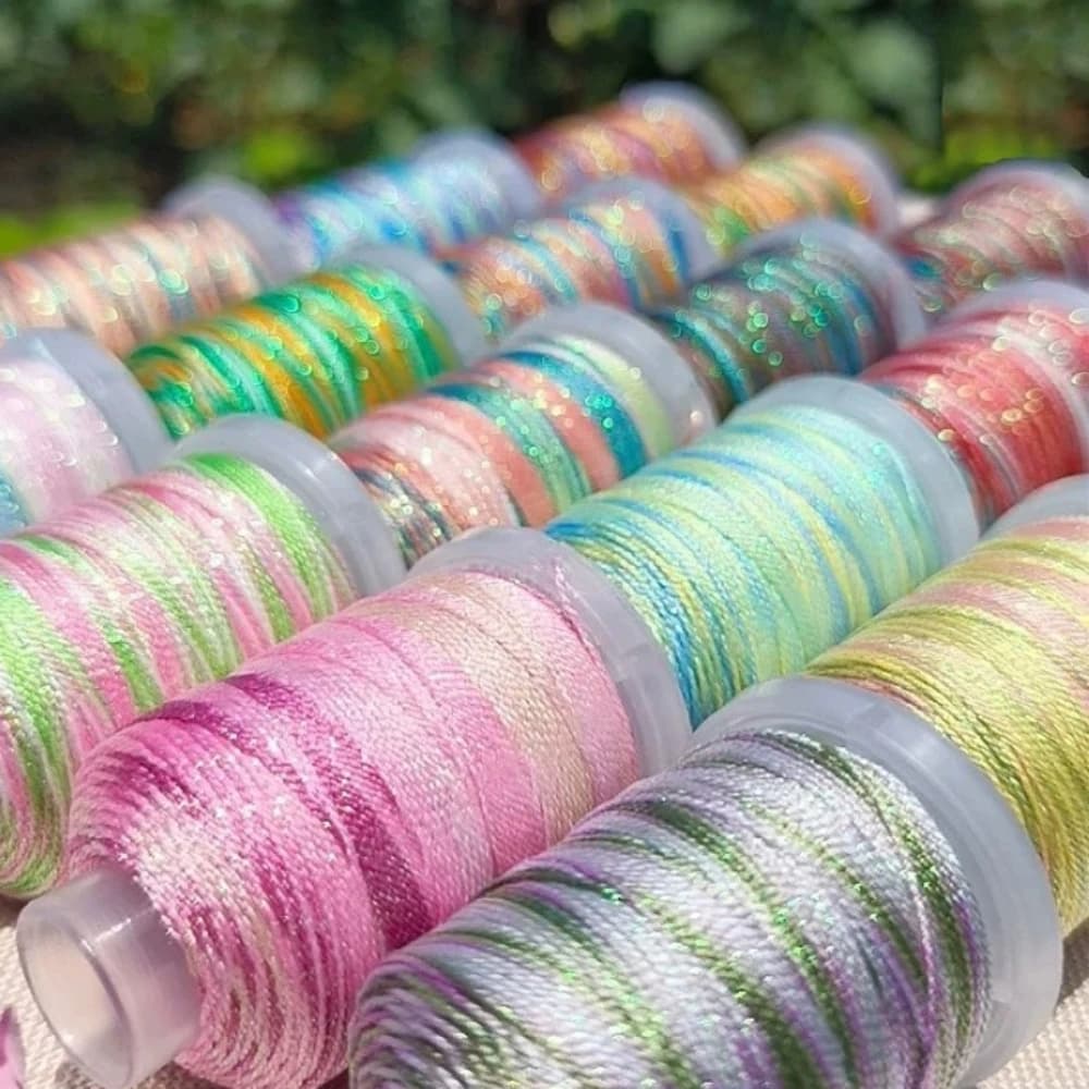 50g Segment Dyed Colorful Strand Thread DIY Jewelry Accessories Necklace Iridescent Braided Rope scale bracelet wire 6-strands