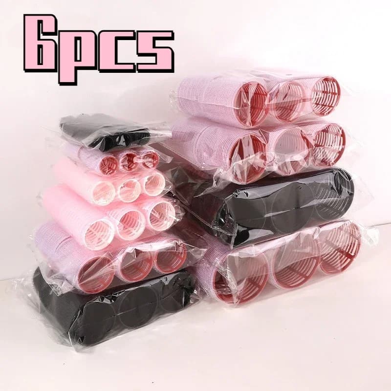 6 pezzi bigodini bigodini senza calore senza calore frangia dei capelli volume salone parrucchiere bigodini strumento per lo styling dei capelli appiccicoso