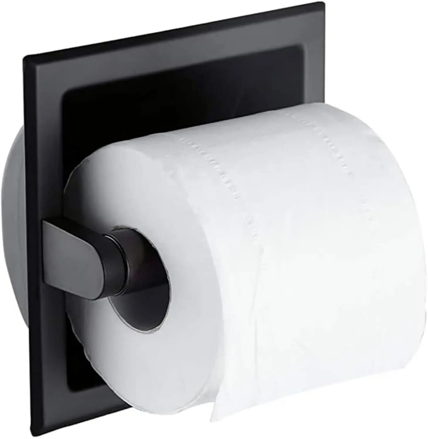 Porta carta igienica da incasso Porta rotolo di carta igienica quadrato a parete in acciaio inossidabile Porta carta igienica