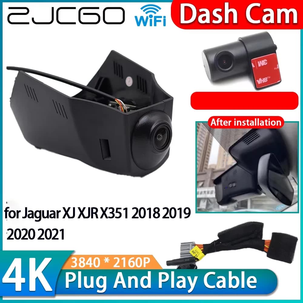 ZJCGO per Jaguar XJ XJR X351 2018 2019 2020 2021 Registratore Video DVR 4K Wifi OEM per Auto, Dash Cam con Telecamera Anteriore e Posteriore