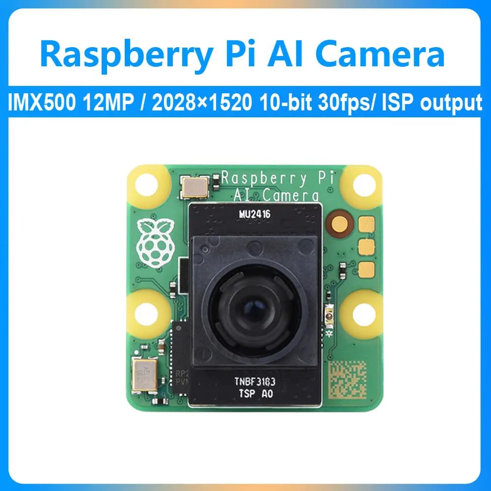 Fotocamera Raspberry Pi AI 12MP IMX500 Sensore visivo intelligente originale ufficiale integrato RP2040