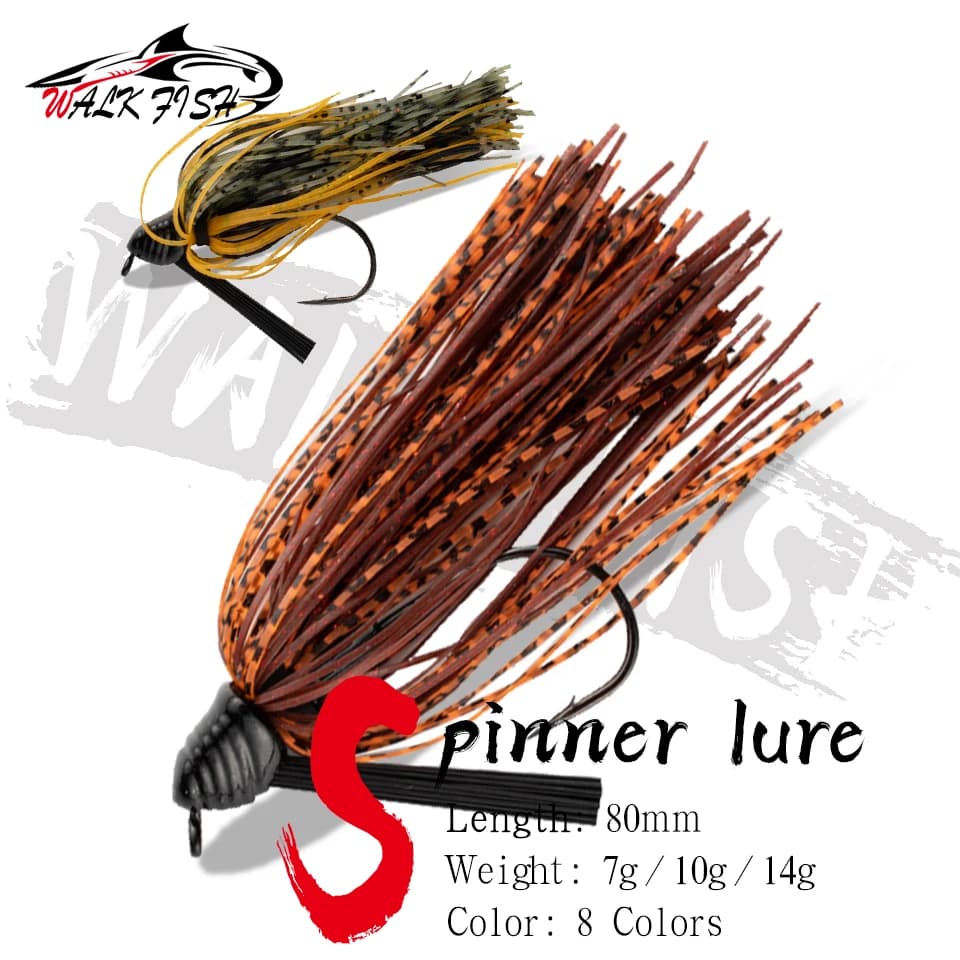 WALK FISH 1 pz 7G 10G 14G Spinner Bait Chatterbait Lure Fishing Lure Jig Head Buzzbait per Bass Pike Walleye Spinnerbait Fishing