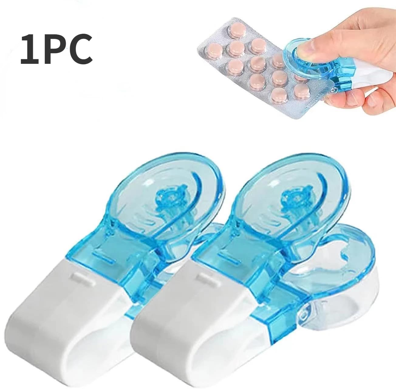 Dispenser di Pillole Portatile con Scatola per Medicinali, Gadget Domestico, Strumento di Assistenza per Compresse, Nuovo Design