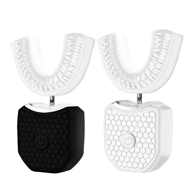 Nuovo spazzolino elettrico a forma di U per uso domestico per adulti Kit di accessori per la cura dei denti Riduzione del calcio Sbiancamento dei denti