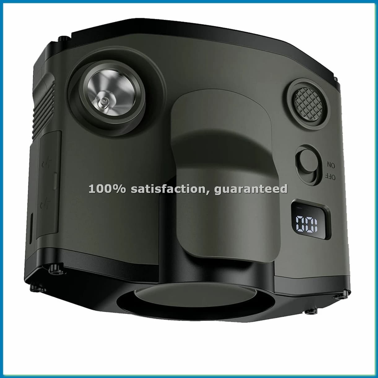 Ventilatore Portatile Mini da Cintura, Ventilatore Indossabile a Mani Libere con Batteria da 8000mAh, Potente Ventilatore Rinfrescante Verde Militare-ABRM