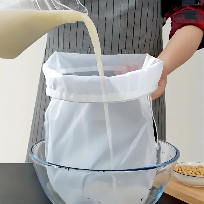 Sacchetti Filtranti Riutilizzabili per Cucina, Sacchetti per Filtrare Latte di Soia di Grado Alimentare, Sacchetto Colino per Latte di Soia, Succhi e Produzione Casalinga
