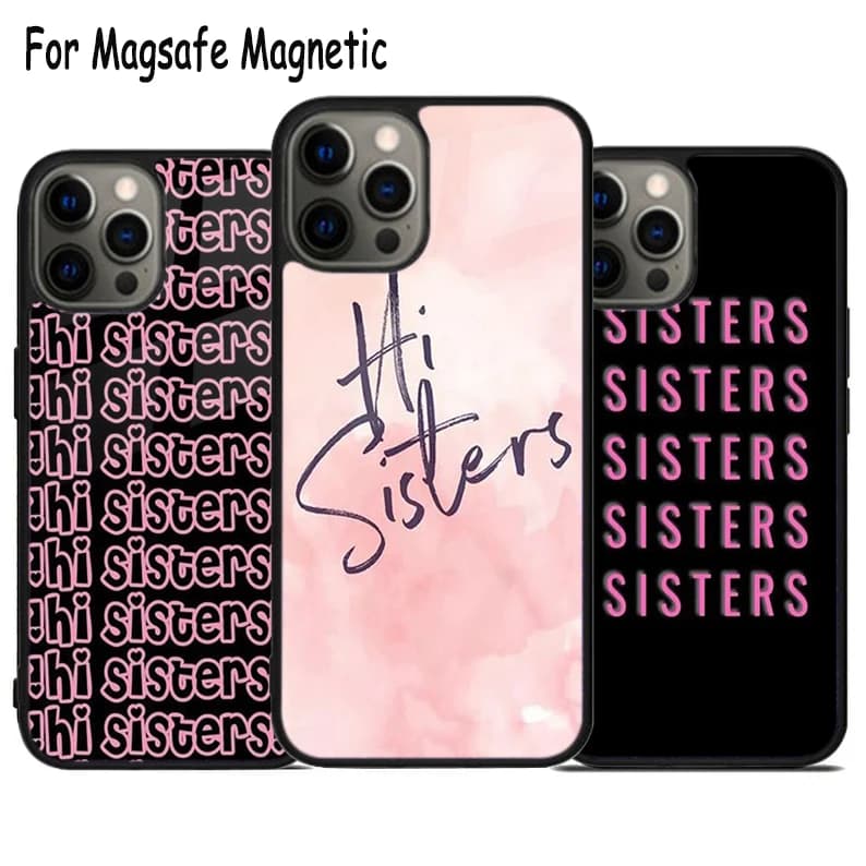Custodia per telefono Hi-Sisters con ricarica wireless per iPhone 17 Air 15 16 16e 14 13 11 12 Pro Max Plus, cover magnetica Magsafe con paraurti