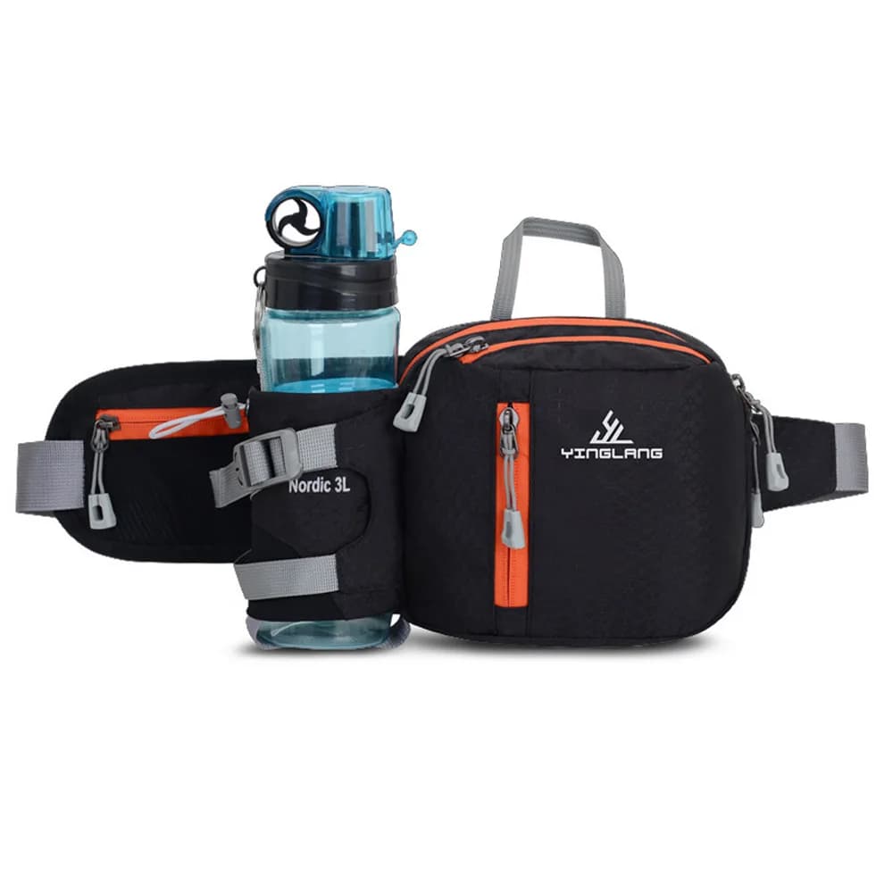 Lightweight Water Bottle Running Belt for Men Women Unisex Hydration Waist Pack Phone Bag for Marathon Outdoor Sports AVA364