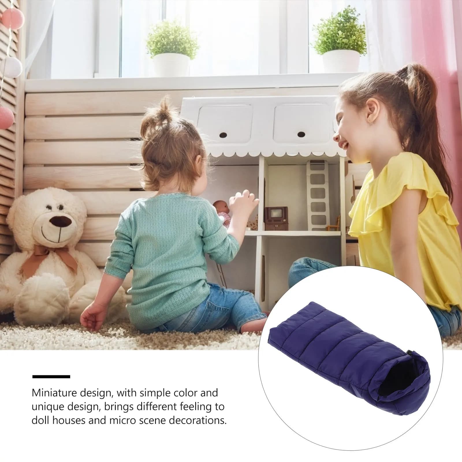 Camping Equipment Set in Miniature for Doll Houses, Realistic Accessories for Open Scenes, Portable Pear Bag with Hanging Strap, Photo Scene Subject