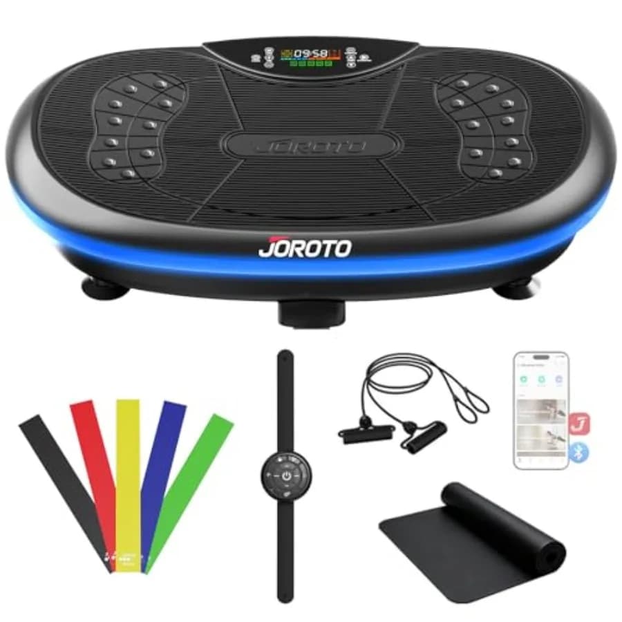 4D Vibration Plate Exercise Machine 3-Motor App-Controlled High-Intensity Adjustable Speed Vibration Plate for Weight Loss Lymp