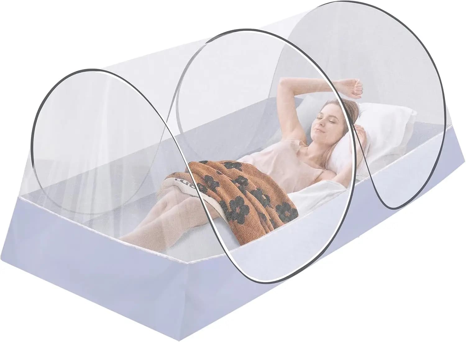 Tenda antizanzare pop-up extra large, rete pieghevole portatile per letto, campeggio, viaggio, patio (78x41x31 pollici)
