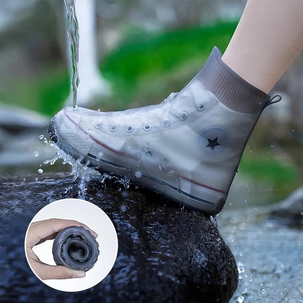 Copriscarpe Impermeabili in Silicone Antiscivolo, Protezione per Scarpe da Esterno, Copriscarpe da Pioggia per Ciclismo, Escursionismo, Passeggiate nei Giorni di Pioggia