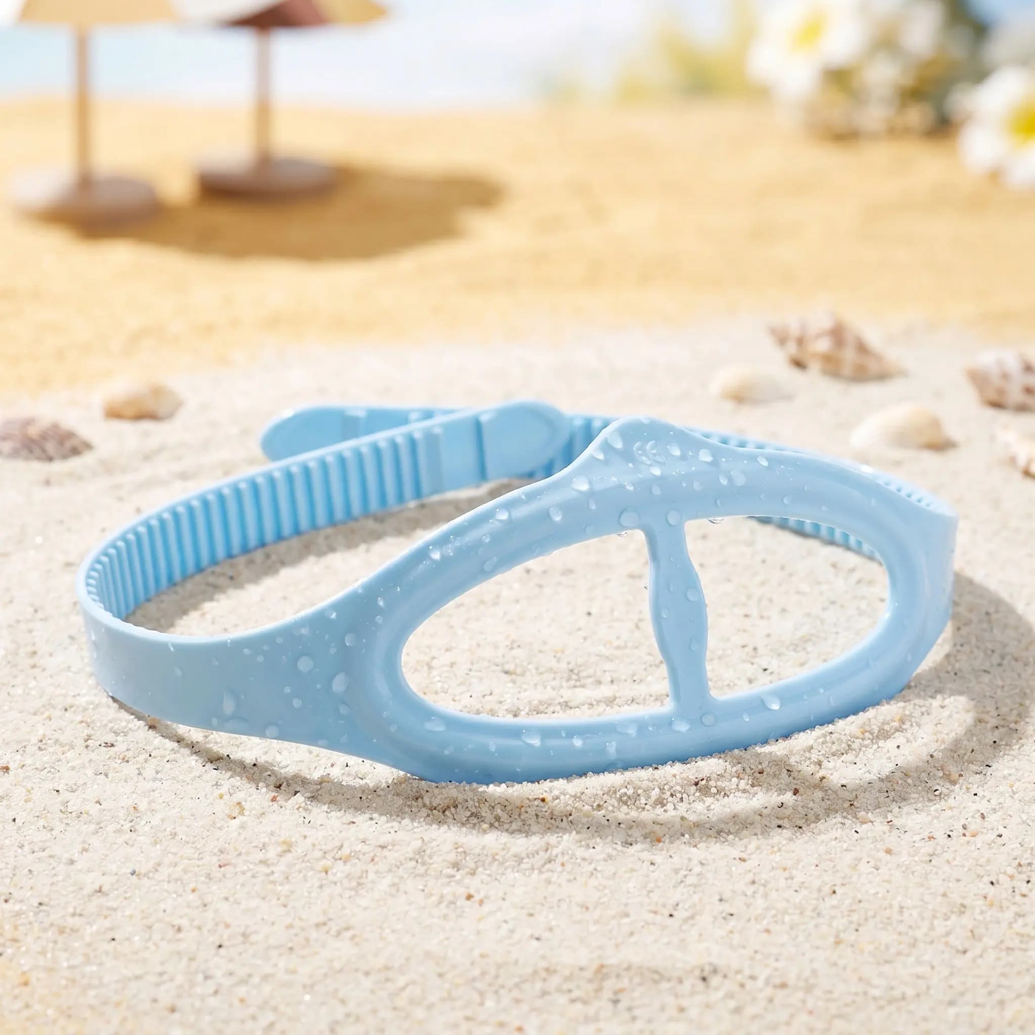 Silicone Dive Mask Strap Adjustable Swimming Goggles Replacement Band for Scuba Snorkeling Competitive Swim Silicone Diving
