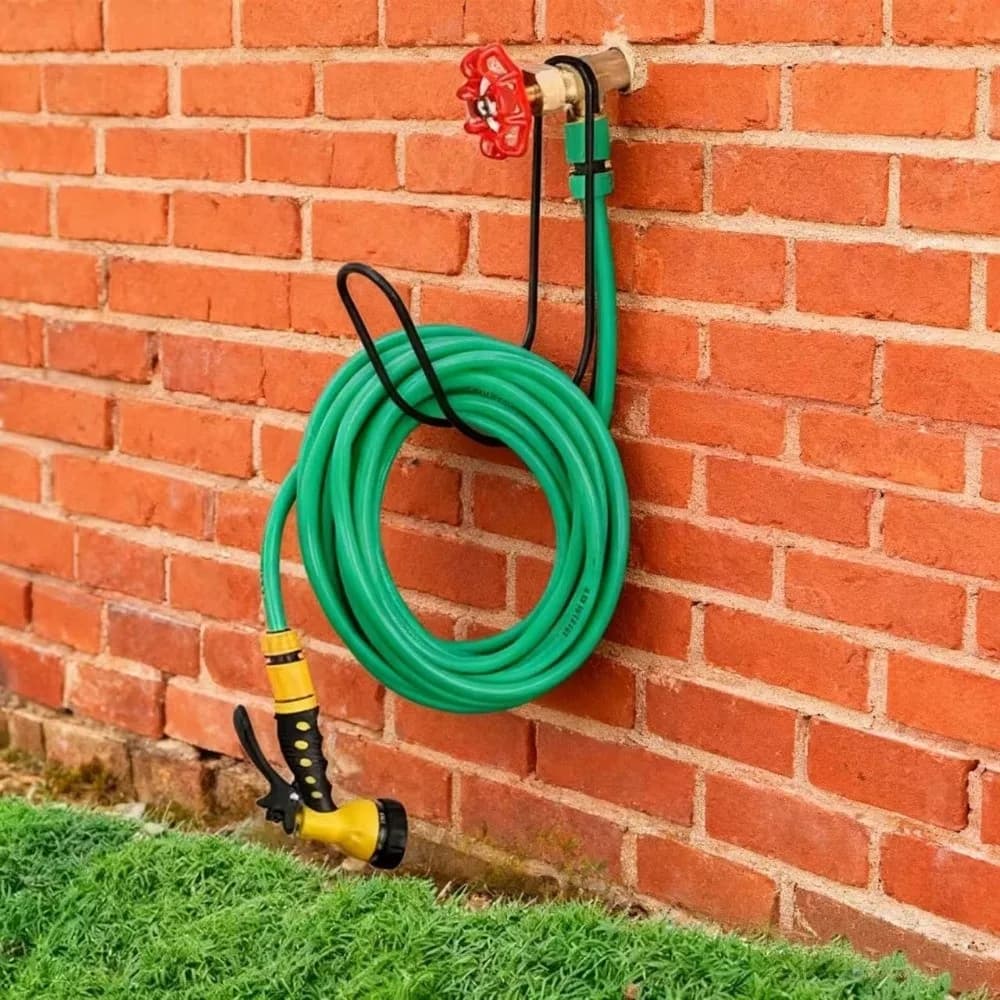 Wall Mounted Garden Hose Hanger Hanging Space Saving Faucet Hose Holder Multifunction Outdoor Indoor Storage Hook Outdoor Faucet