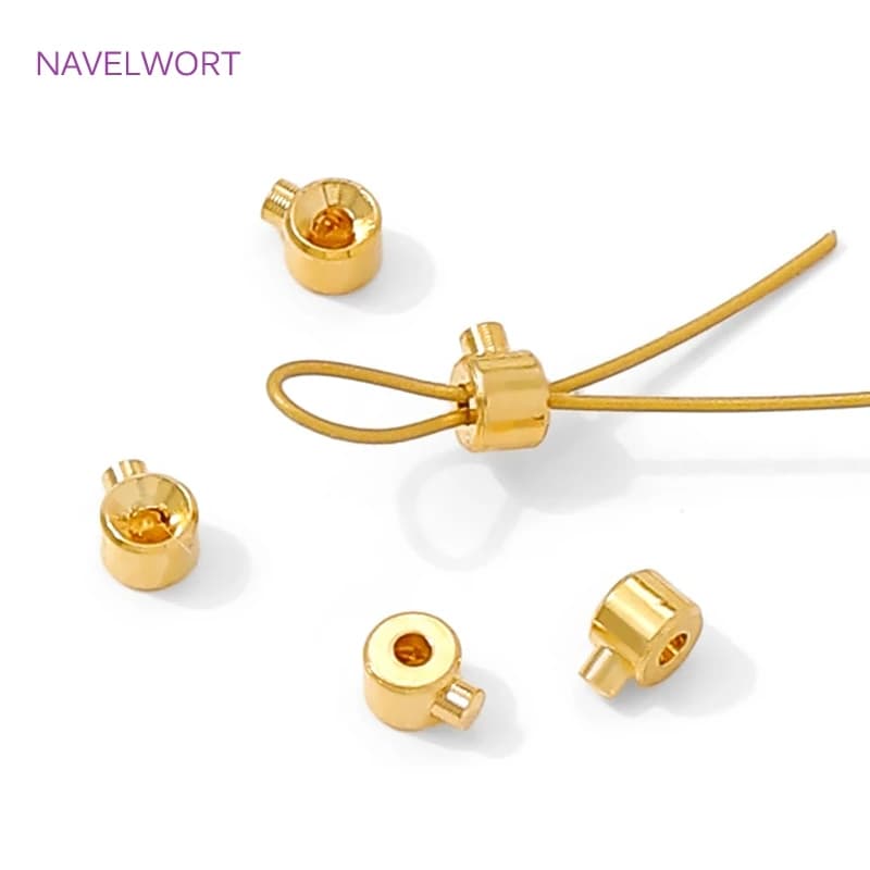 18K gold plated round crimp beads, brass crimp beads for supplies for jewelry creation, jewelry lamps, DIY bracelet accessories
