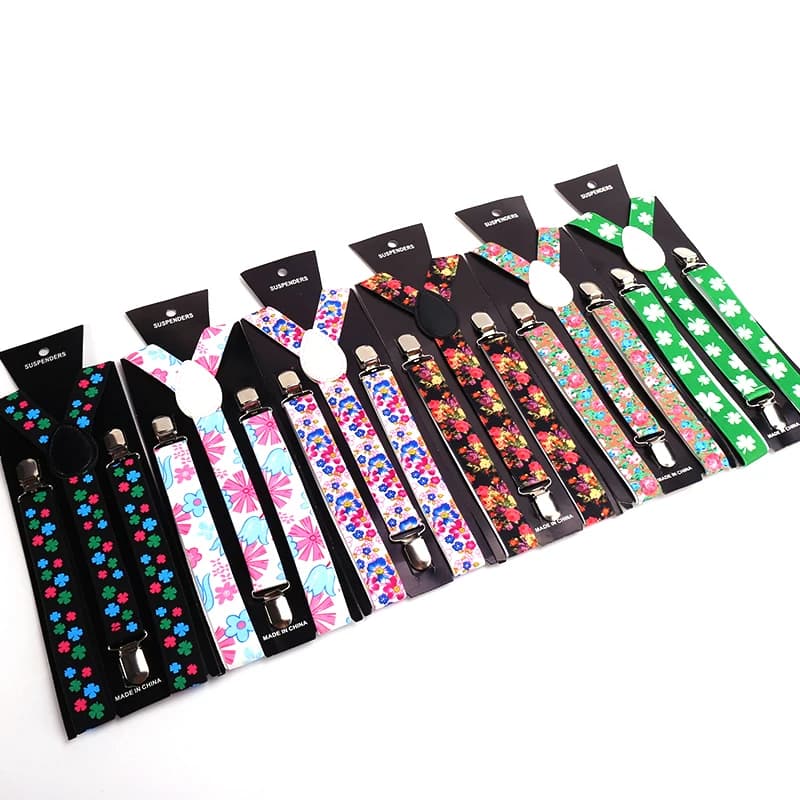 Bretelle per camicia da uomo per donna Pantaloni Porta pantaloni Bretelle Spallacci da sposa Cintura elastica larga 25 mm con clip in metallo resistente