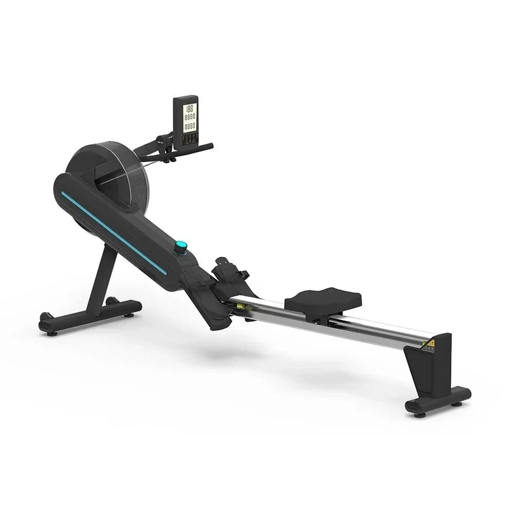 Schermo LCD da 6 pollici Sistema di controllo dell'aria + resistenza magnetica Vogatore Fitness Bodybuilding Attrezzatura da palestra per allenamento cardio