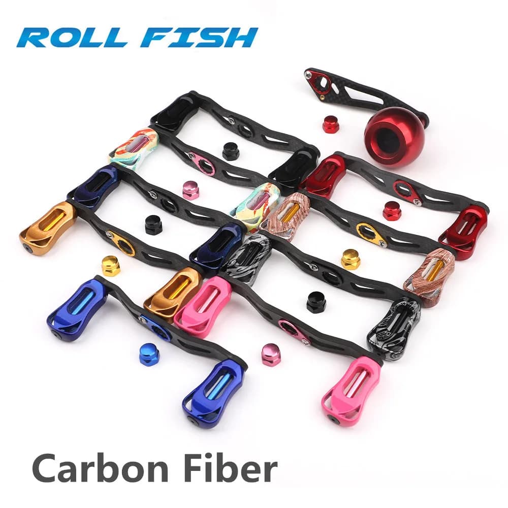 ROLLFISH Fishing reel Handle Balance Carbon fiber Light 19-29g Ergonomic design Multicolor Fishing instruments Accessories