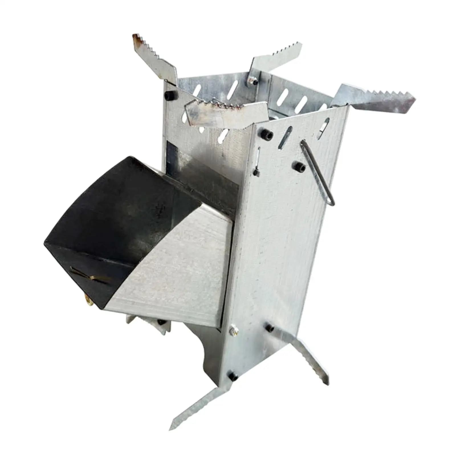 Compact and Folding Camping Stove, Metal Open Kitchen Stove for Picnic, Hiking and Travel