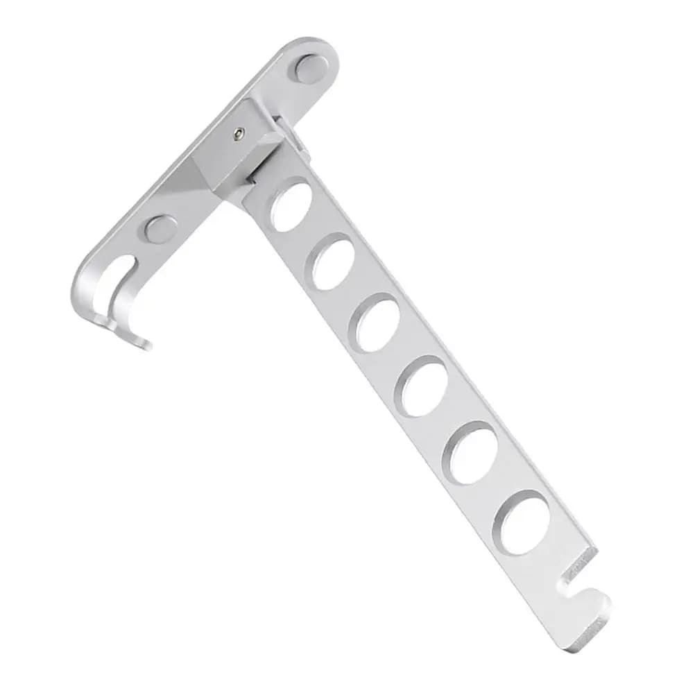 1Set Space Saving Folding Hanger Rack Wall Mounted Clothes Drying Rack Aluminum Alloy Laundry Organizer for Small Apartment