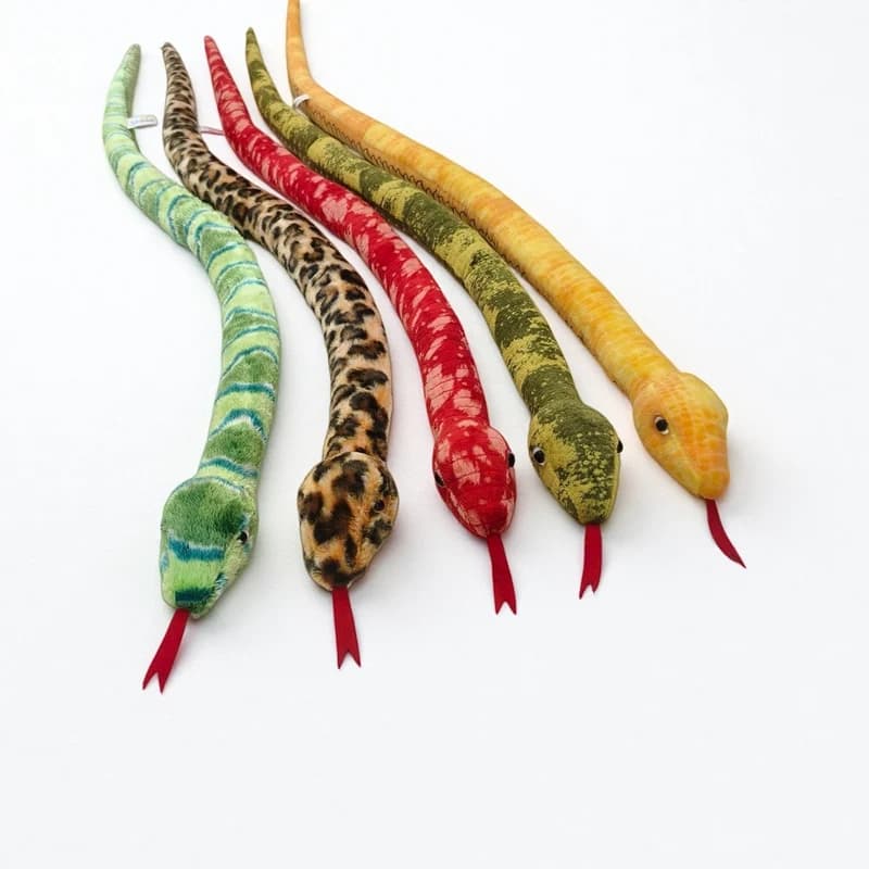 5 New Style Realistic Simulated Snakes Plush Toy Classic Snake Creative Party Props Room Decoration Birthday Gift