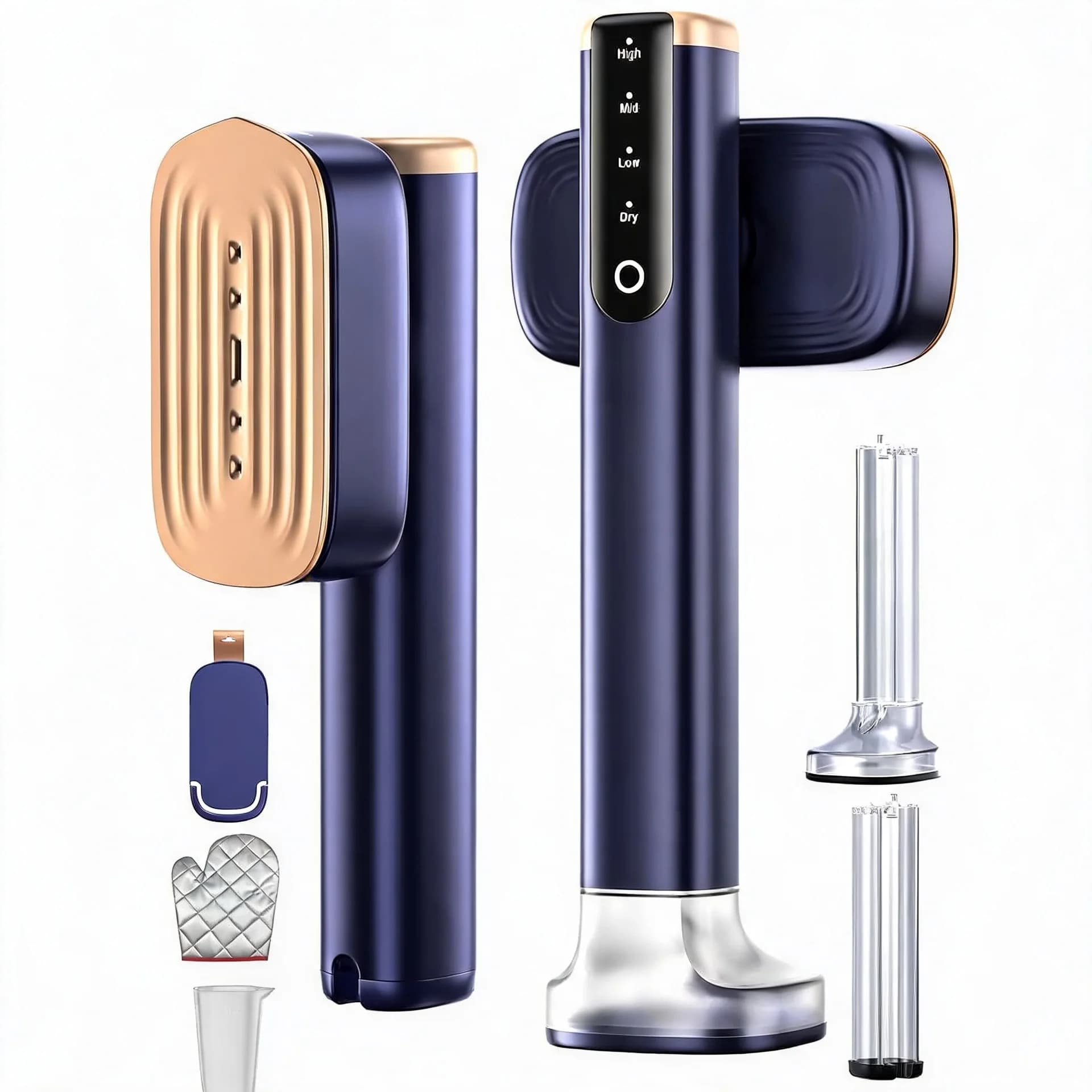 Steamer for Clothes Portable Travel Handheld Size 15s Fast Heat-up 2 Water Tanks(180 ml +100 ml) 25 Minutes Continuous Ironing for Travel & Home Professional Wrinkle Remover Cerulean