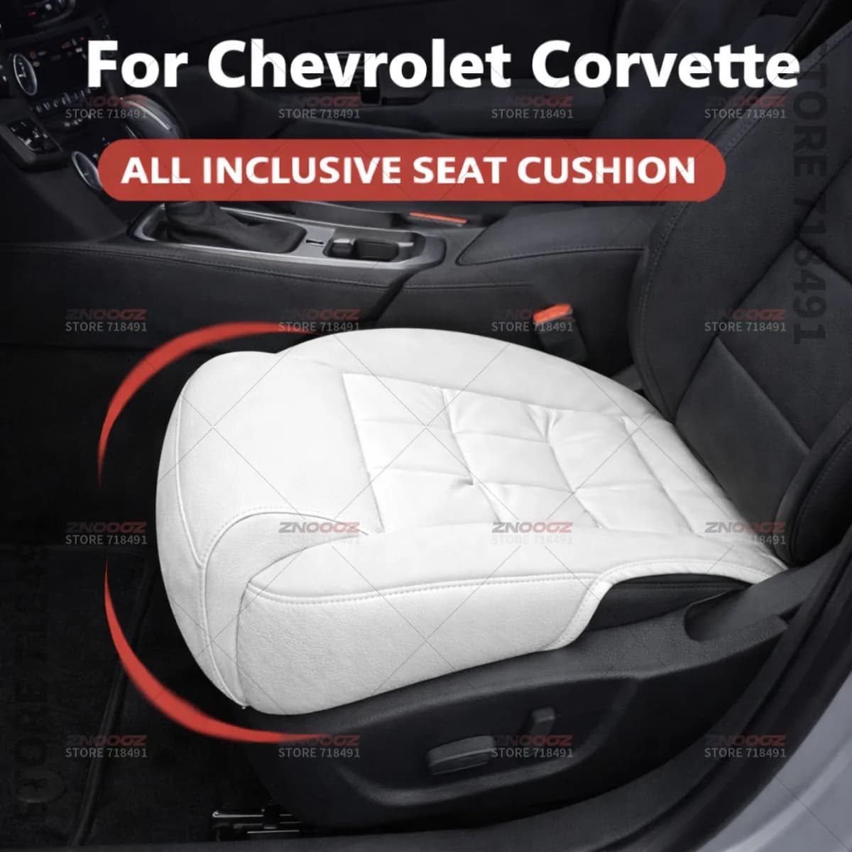 For Chevrolet Corvette Car Seat Leg Support Extension Seat Cover Memory Foam Extender Cushion Interior Accessories
