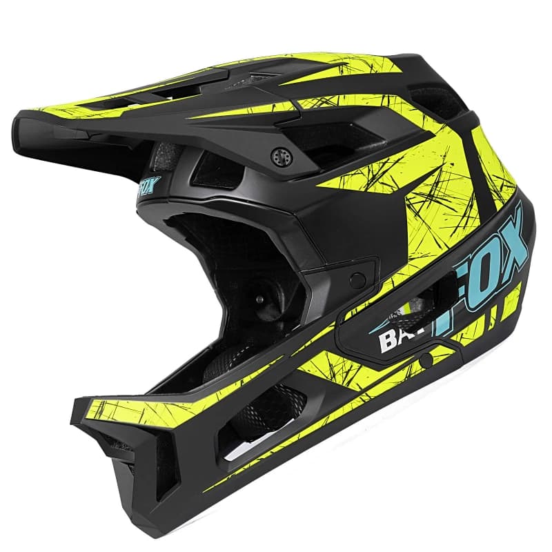 BATFOX Integral mountain bike helmet Adult racing helmet Downhill integral helmet para mtb with glasses Men's motocross helmet