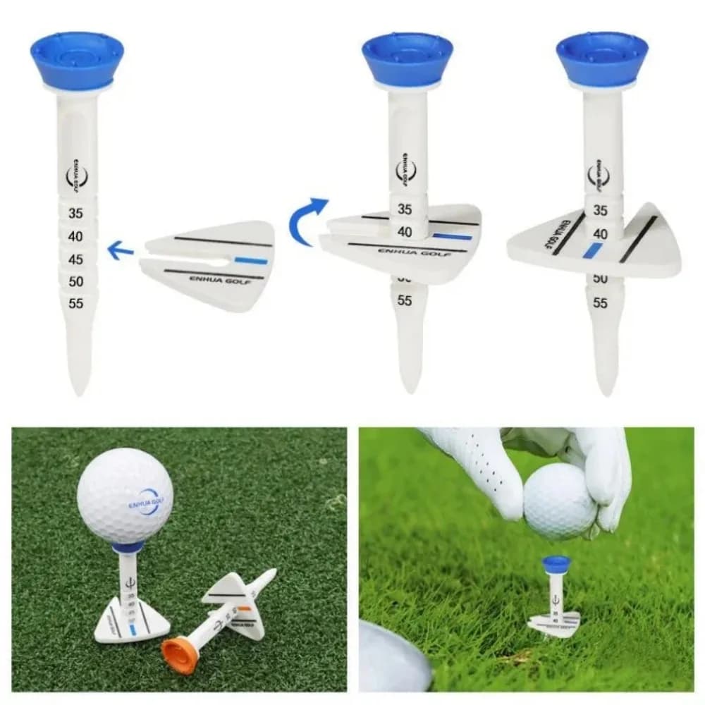 Durable Plastic Golf Tees Adjustable Height and Aiming Direction Golf Training Ball Stand Outdoor